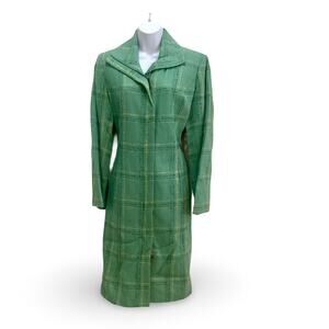 A Line Plaid Coat